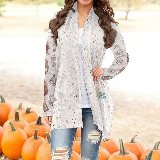 All-Over Print Women's Cardigan With Long Sleeve